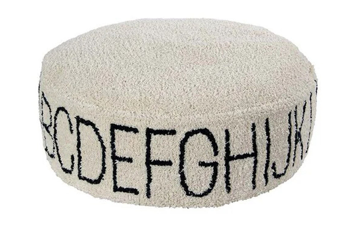 ABC Pouf Natural Black by Lorena Canals - Natural Black.
