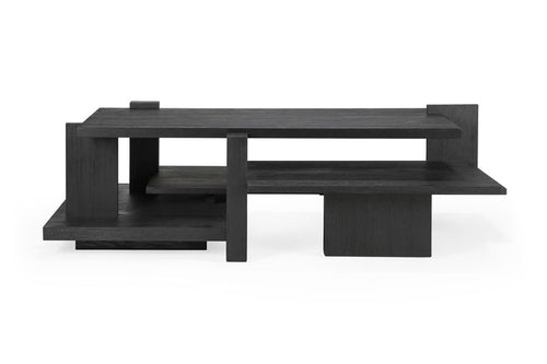 Abstract Coffee Table by Ethnicraft, showing front view of abstract coffee table.
