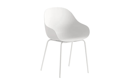 Academy Metal Arm Chair by Connubia - Matt Optic White, Matt Optic White.