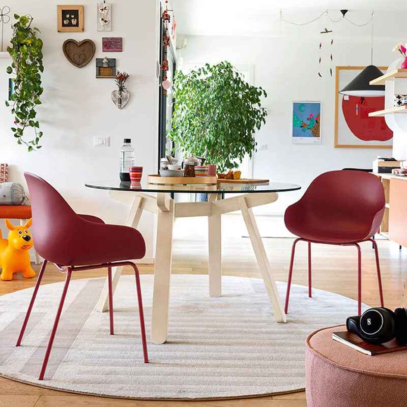 Academy Metal Arm Chair by Connubia, showing academy metal arm chair in live shot.