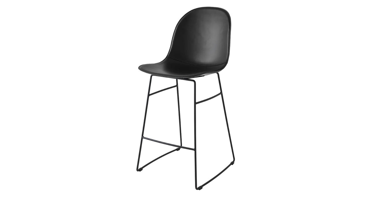 Academy Metal Frame Stool by Connubia, showing angle view of academy metal frame stool.