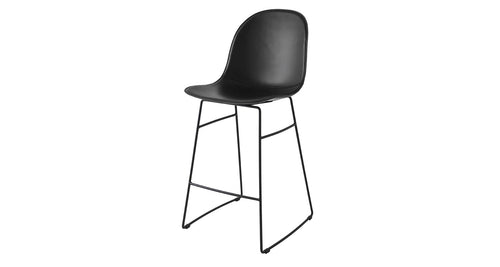 Academy Metal Frame Stool by Connubia, showing angle view of academy metal frame stool.