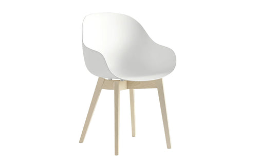 Academy Wood Arm Chair by Connubia - Bleached Beech Wood.