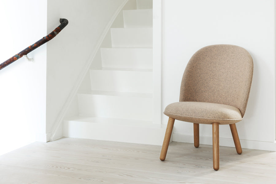 Ace Lounge Upholstery Chair by Normann Copenhagen, showing ace lounge upholstery chair in live shot.