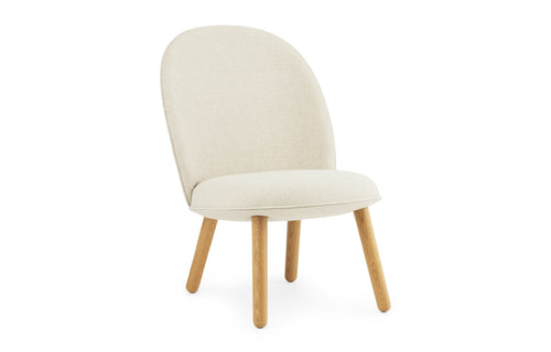 Ace Lounge Upholstery Chair by Normann Copenhagen - Lacquered Oak Wood, Main Line Flax Fabrics.