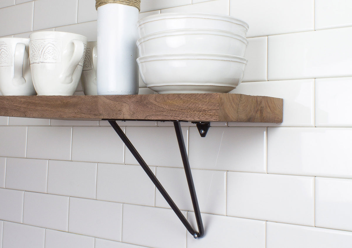 Adams Shelf Bundle (Brackets + Shelf board) by Tronk Design, showing closeup view of adams shelf bundle (brackets + shelf board) in live shot.