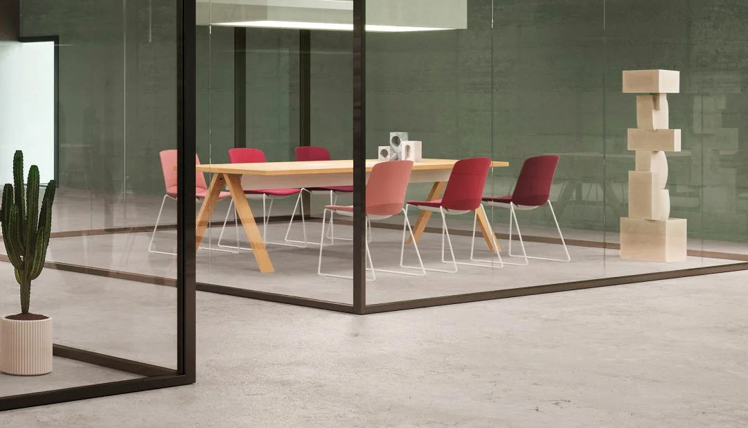 Adapta Stacking Chair by Kollektiff, showing adapta stacking chairs in live shot.