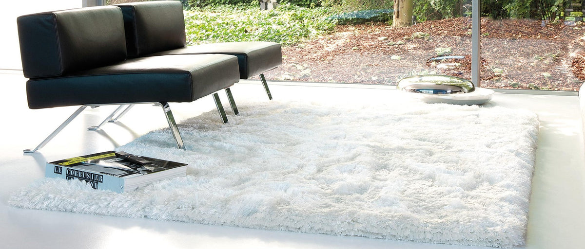Adore Hand Woven Rug by Ligne Pure, showing adore hand woven rug in live shot.