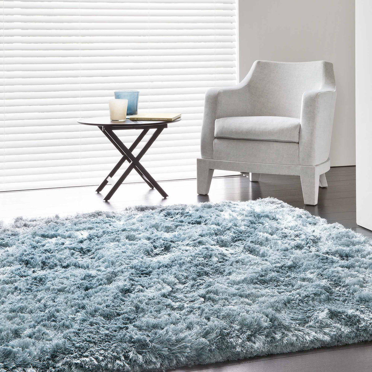 Adore Hand Woven Rug by Ligne Pure, showing adore hand woven rug in live shot.