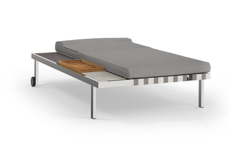 Albatross 316 Sunbed with Side Tray by Mamagreen - Dune Keops Webbing, Sailcloths (Grade C).