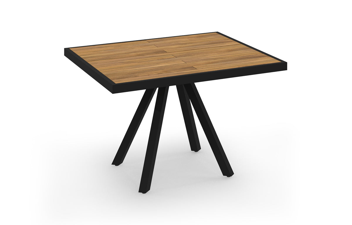 Albatross Dining Table by Mamagreen - 44" Square, Jet Black Ultra Durable Stainless Steel.