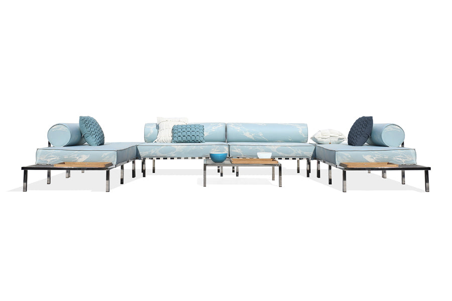 Albatross Low Table by Mamagreen, showing front view of albatross low table in mixed.