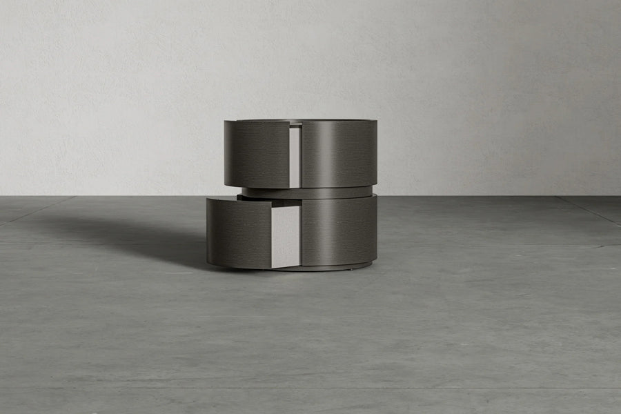 Alden Nightstand by Viesso, showing alden nightstand in live shot.