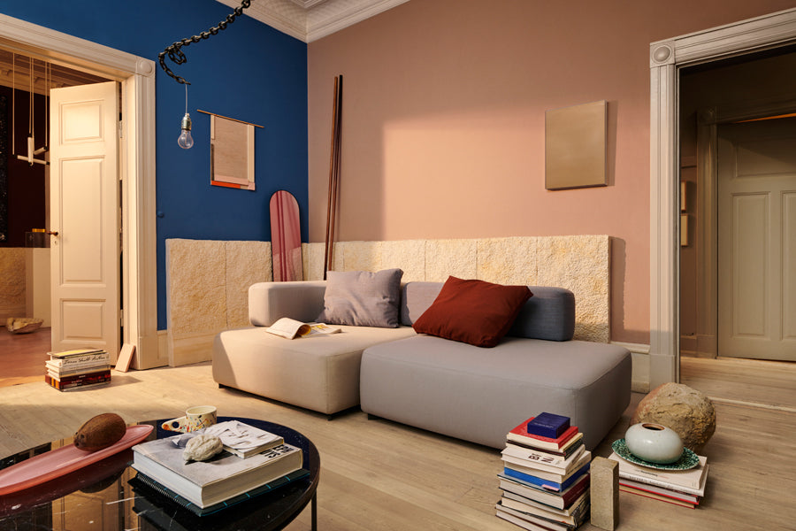 Alphabet Cushion by Fritz Hansen, showing alphabet cushions in live shot.