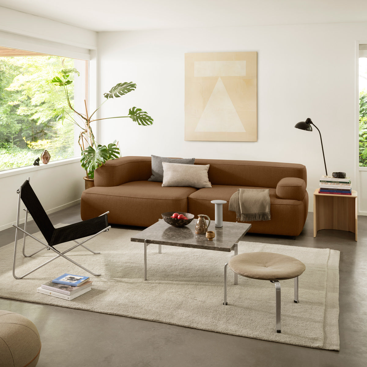 Alphabet Sofa by Fritz Hansen, showing alphabet sofa in live shot.