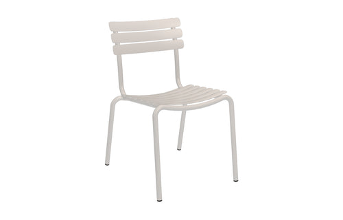 Alua Dining Chair by Houe - Armless, Muted White Aluminum.