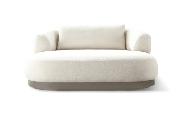 Amalfi Daybed by Harbour - Taupe Aluminum, Blanco Panama.