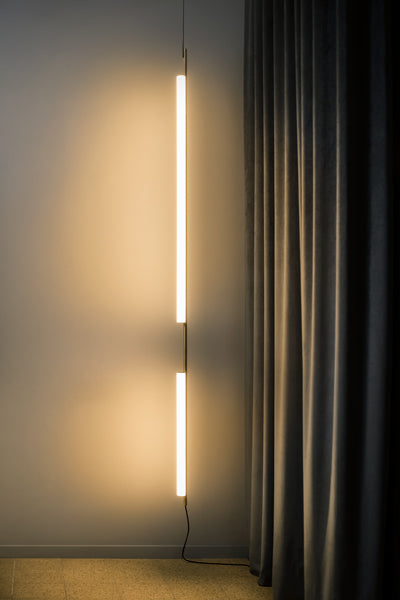 Ambrosia Floor/Pendant Light by Marset, showing ambrosia floor/pendant light in live shot.