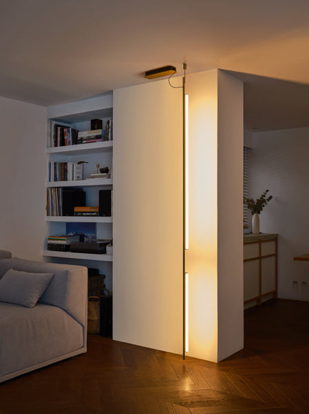 Ambrosia Floor/Pendant Light by Marset, showing ambrosia floor/pendant light in live shot.
