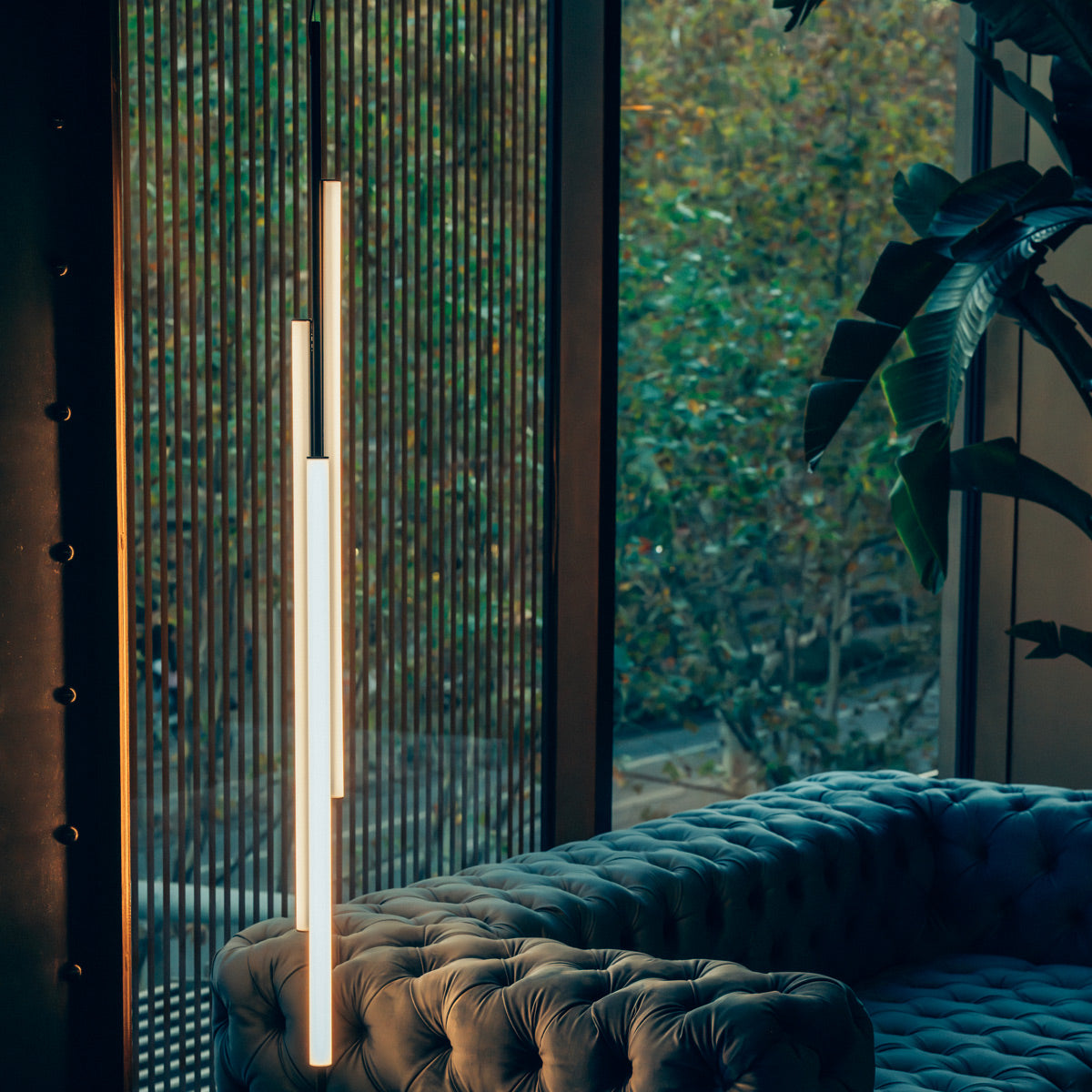 Ambrosia Pendant Light by Marset, showing ambrosia pendant light in live shot.