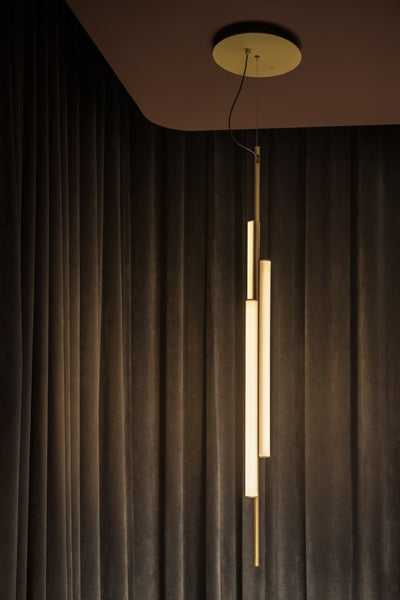 Ambrosia Pendant Light by Marset, showing ambrosia pendant light in live shot.