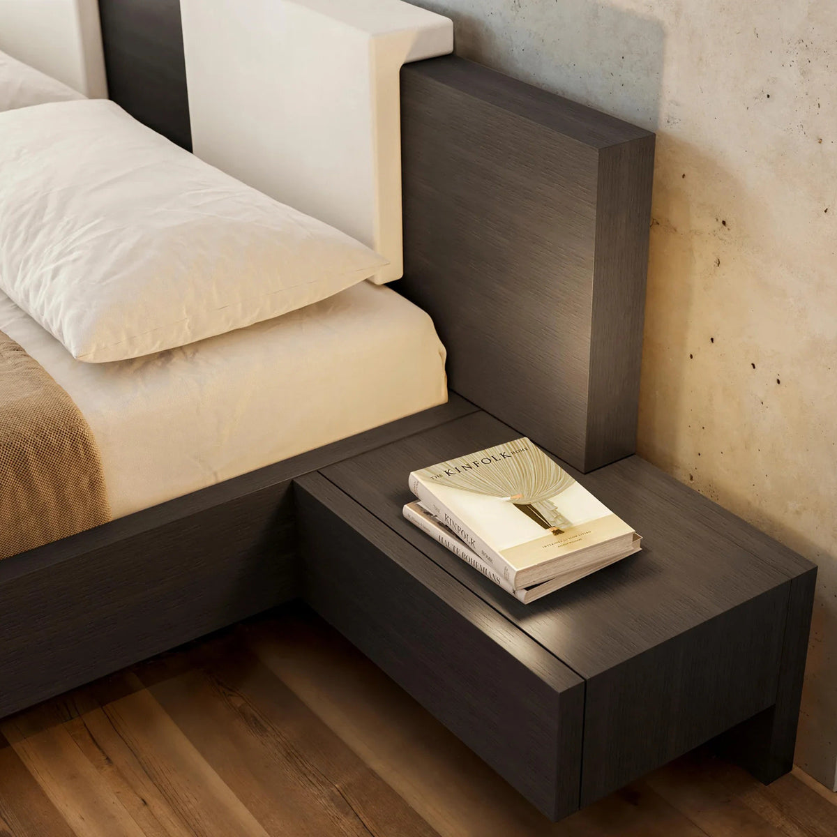 Ansel Bed (Clearance) by Modloft, showing closeup view of ansel bed (clearance) in live shot.