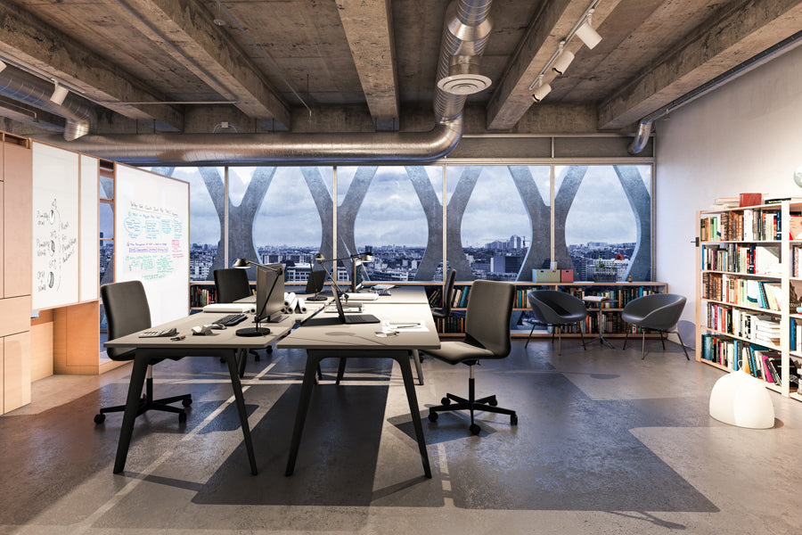 AQ01 Table Lamp by Fritz Hansen, showing aq01 table lamps in live shot.