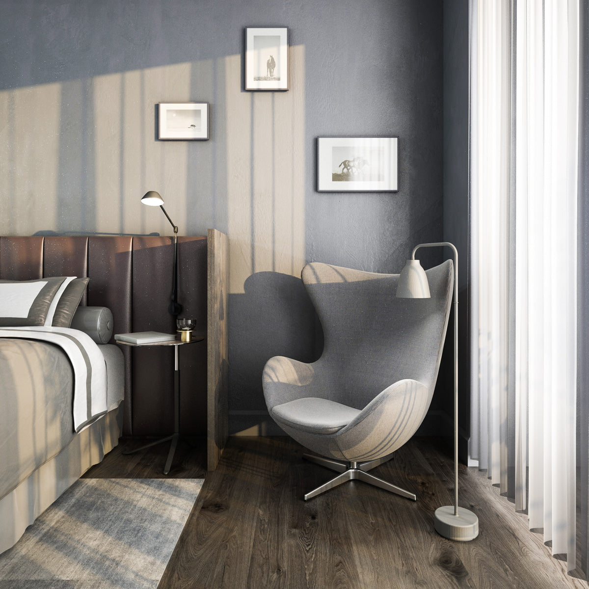 AQ01 Wall Lamp by Fritz Hansen, showing aq01 wall lamp in live shot.