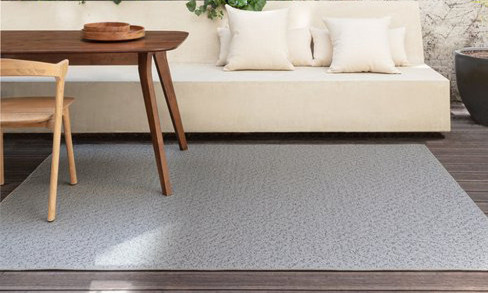 Arezzo Woven Rug by Ligne Pure, showing arezzo woven rug in live shot.