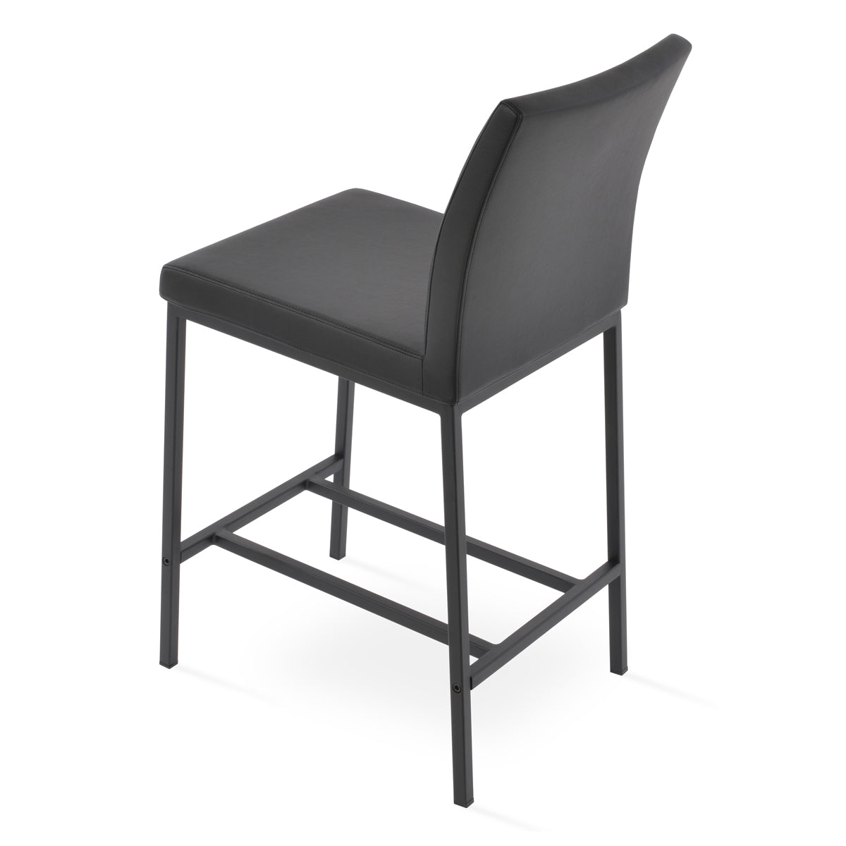 Aria Metal Counter Stool by SohoConcept, showing aria metal counter stool in black ppm with black powder.