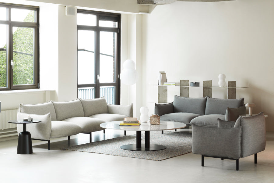 Ark Armchair by Normann Copenhagen, showing ark armchair in live shot.