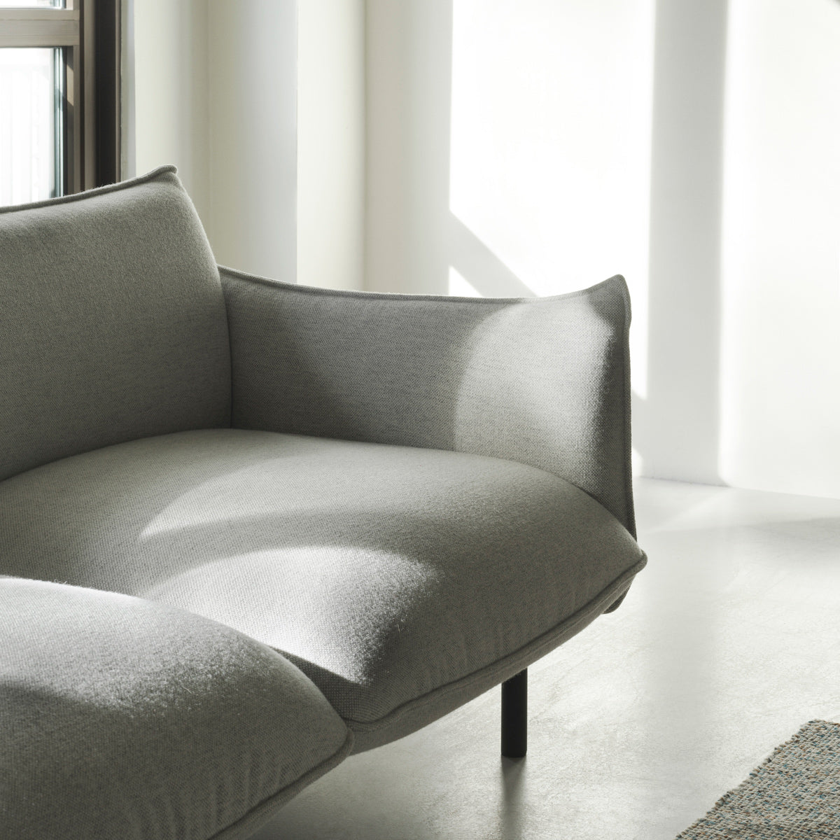 Ark Modular Sectional by Normann Copenhagen, showing closeup view of ark modular sectional in live shot.