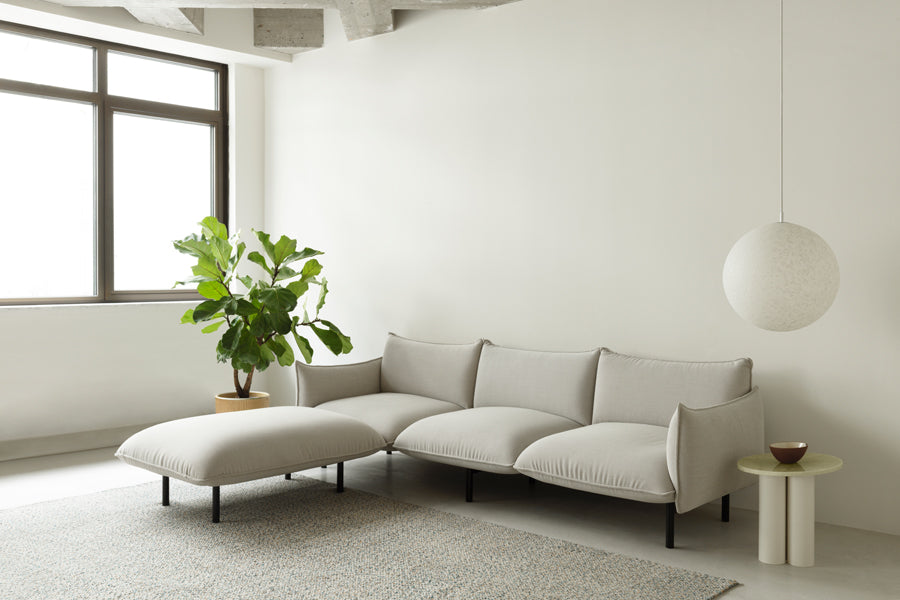 Ark Modular Sectional by Normann Copenhagen, showing ark modular sectional in live shot.