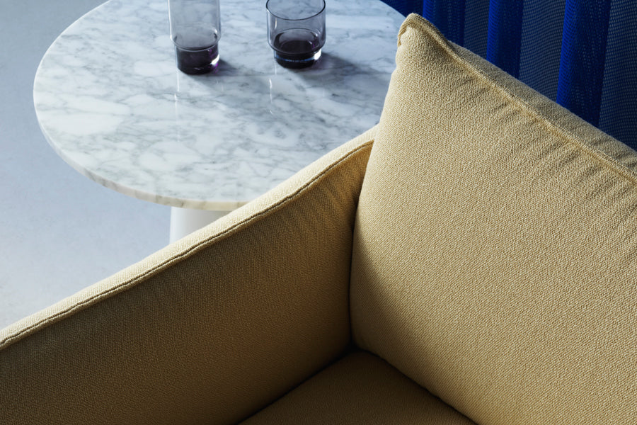 Ark Modular Sectional by Normann Copenhagen, showing closeup view of ark modular sectional in live shot.
