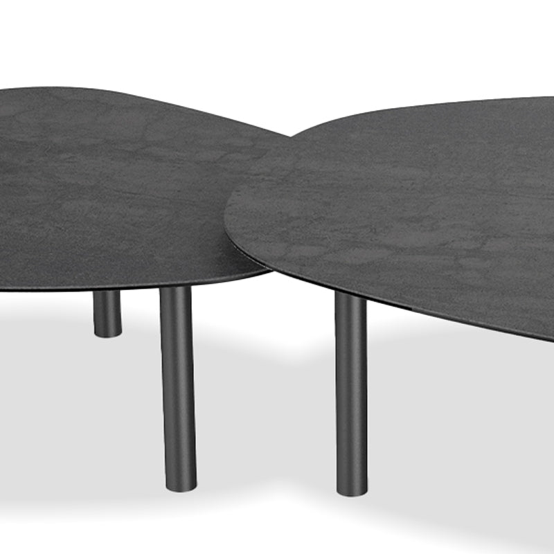 Arzo Concrete Coffee Table by Mobital, showing closeup view of arzo concrete coffee table.