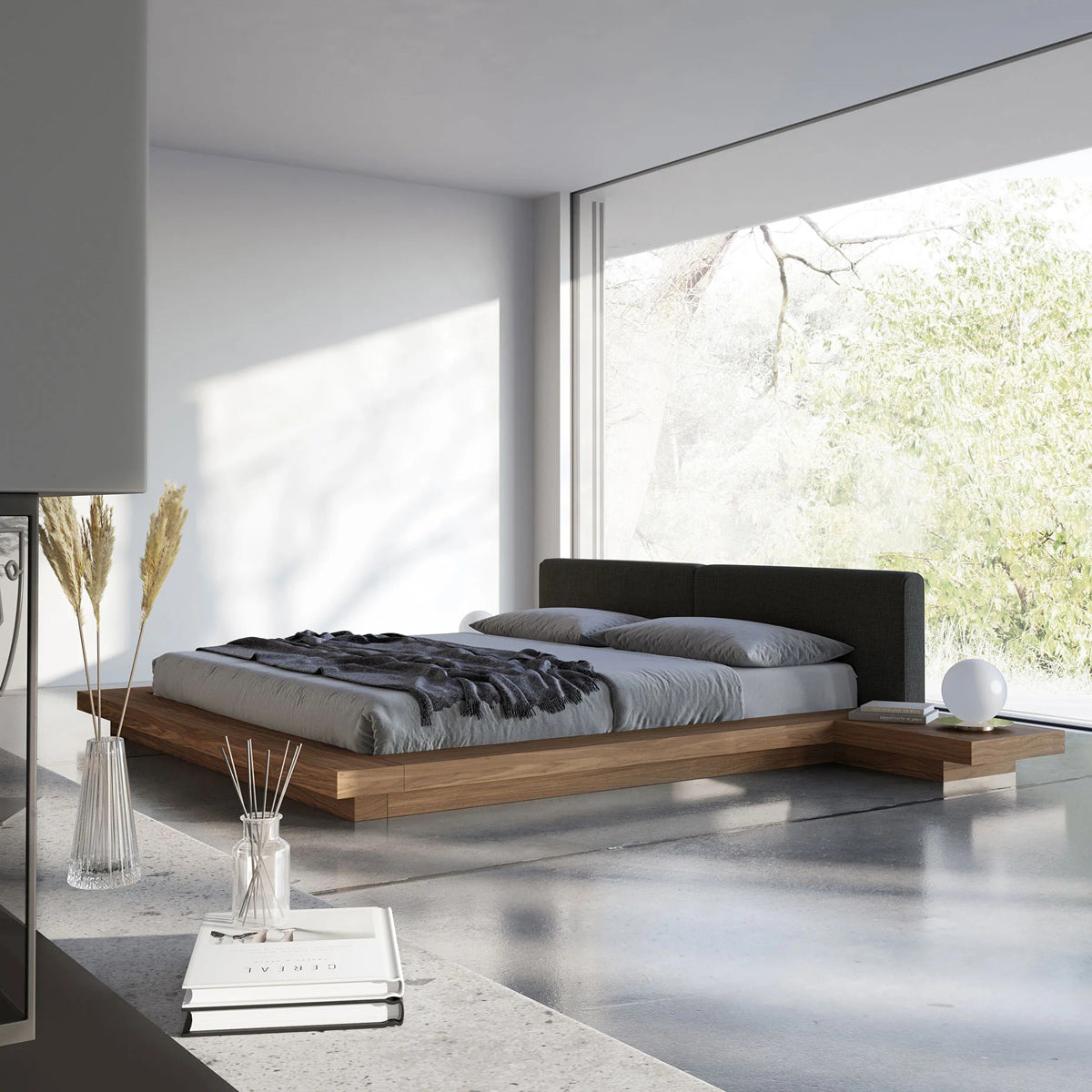 Astor Bed by Viesso, showing astor bed in live shot.