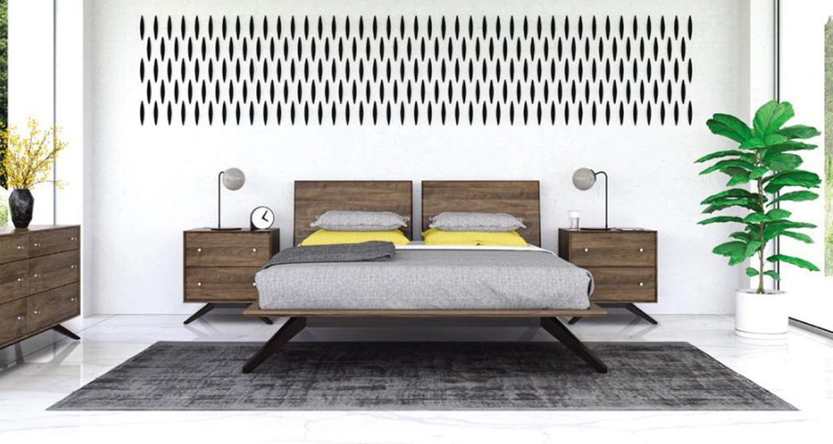 Astrid Bedroom Collection without Headboard Panels - King by Copeland Furniture, showing astrid bedroom collection without headboard panels - king in live shot.