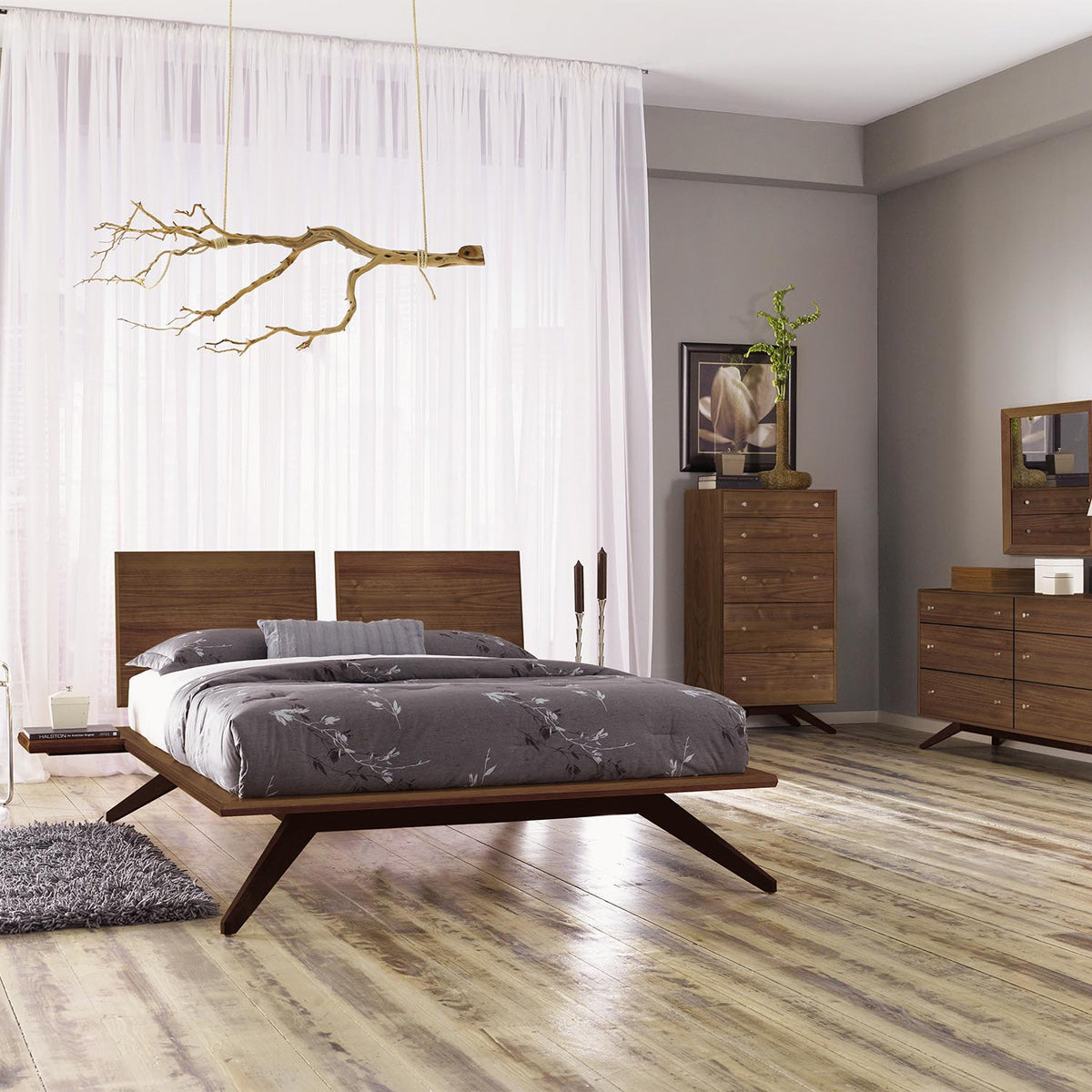 Astrid Nightstand by Copeland Furniture, showing astrid nightstand in live shot.