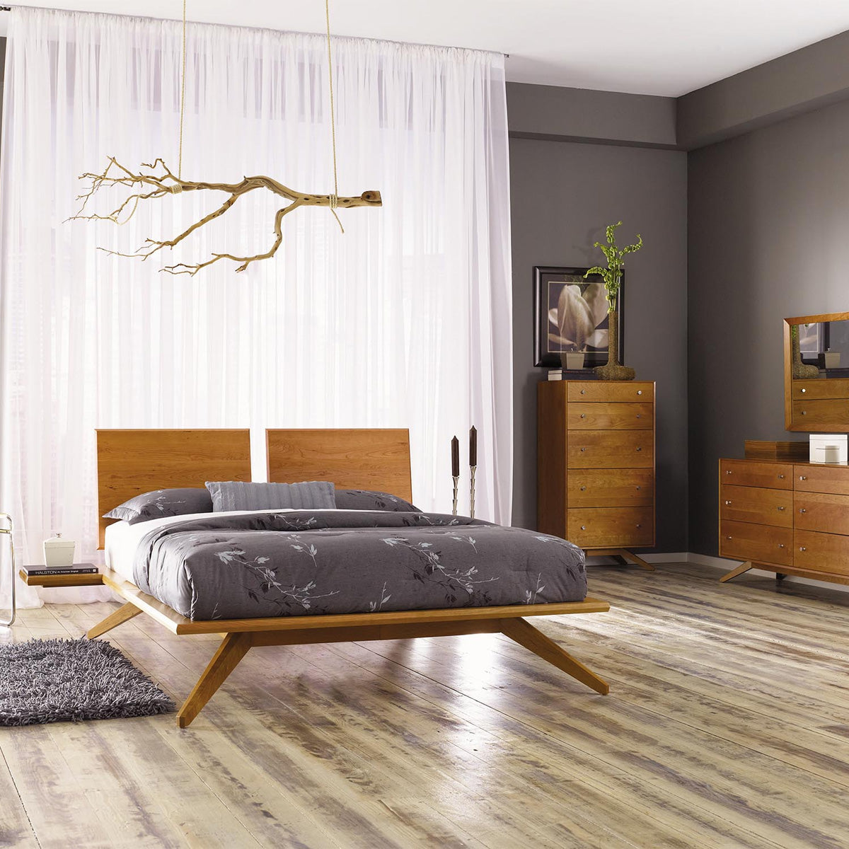 Astrid Nightstand by Copeland Furniture, showing astrid nightstand in live shot.