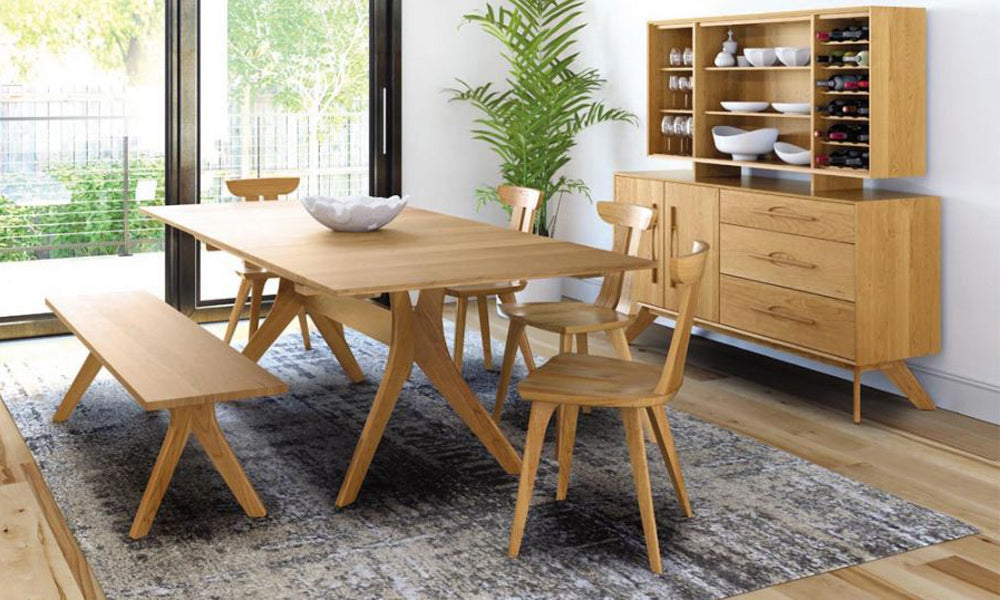 Audrey Bench by Copeland Furniture, showing Audrey Bench in live shot.
