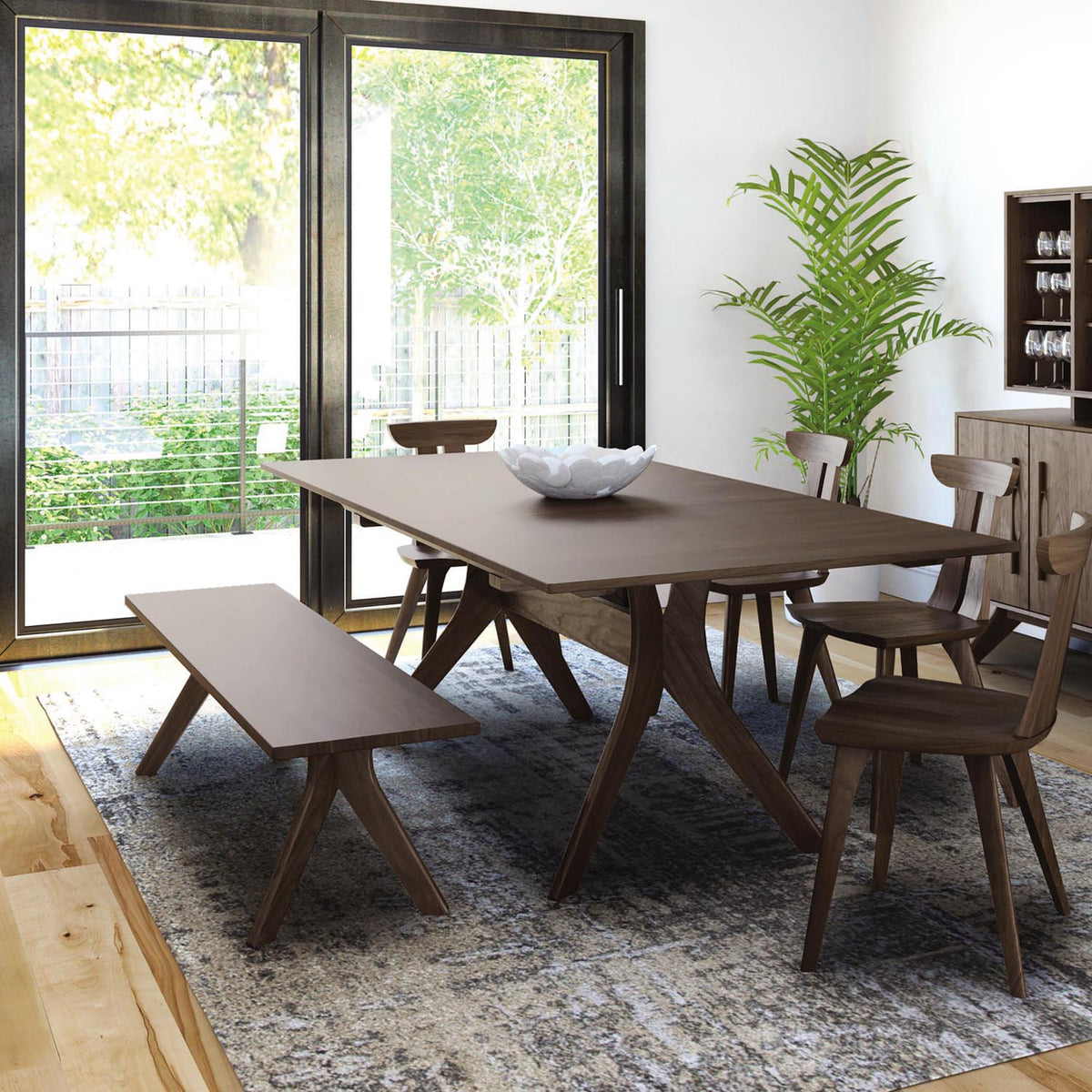 Audrey Dining Table by Copeland Furniture, showing audrey dining table in live shot.
