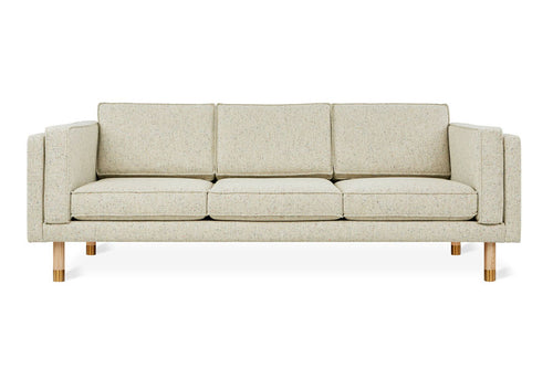 Augusta Sofa by Gus Modern, showing front view of augusta sofa.