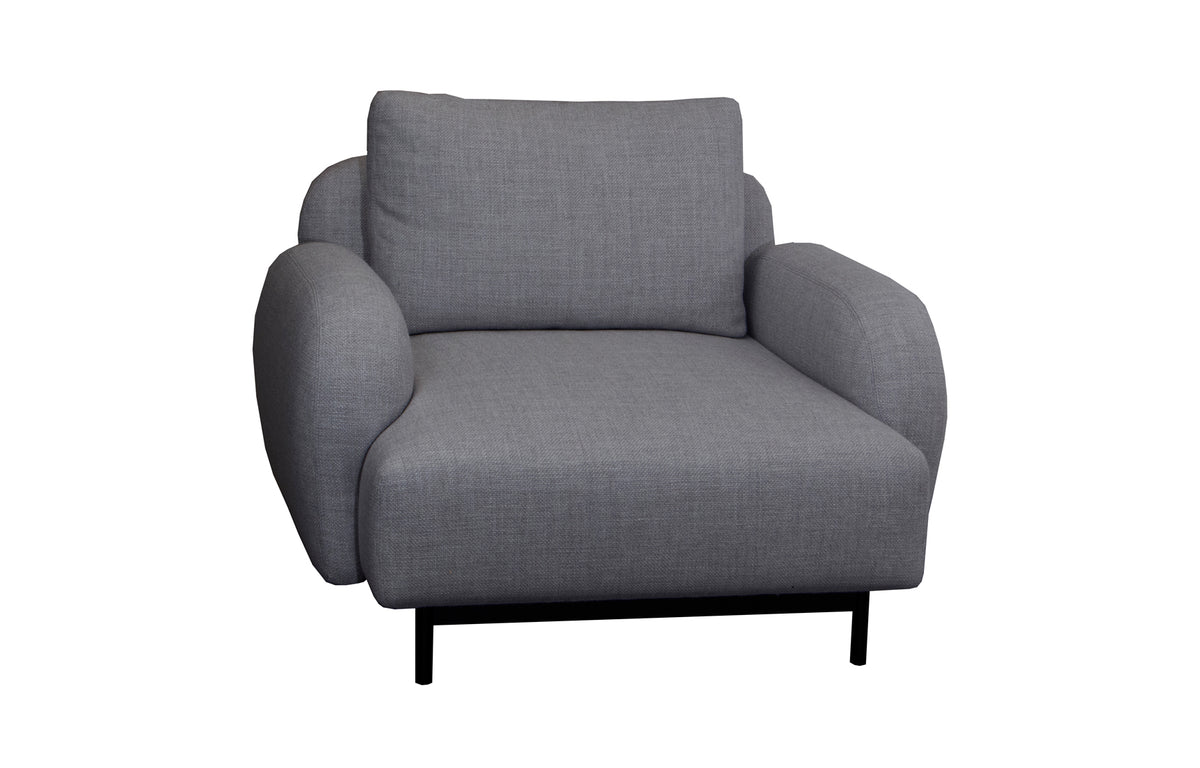 Aura Lounge Chair by Cane-Line - Dark Grey Ambience Fabric.