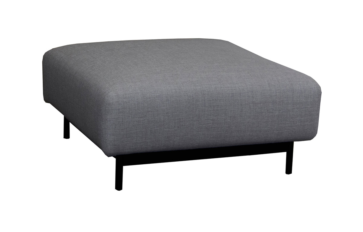 Aura pouf by Cane-Line - Dark Grey Ambience Fabric.