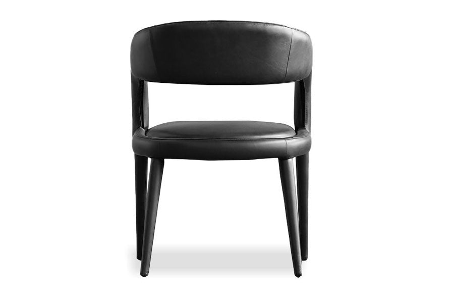 Avalon Dining Armchair by Mobital, showing back view of avalon dining armchair. 