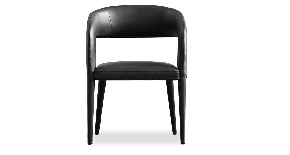 Avalon Dining Armchair by Mobital, showing front view of avalon dining armchair. 