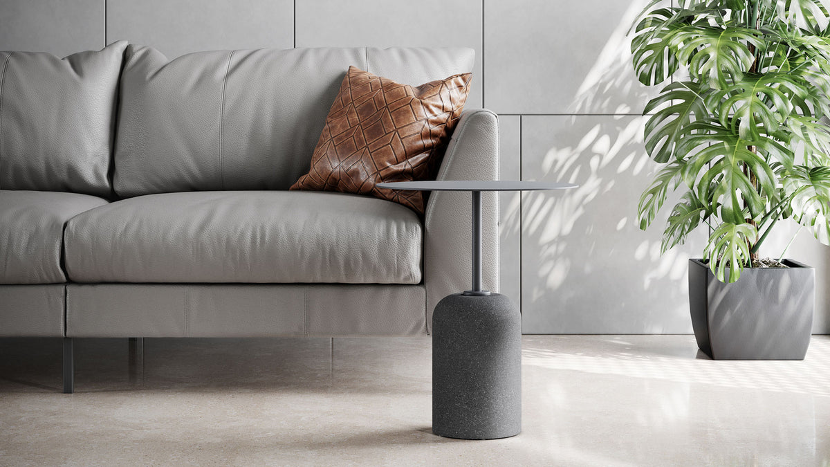 Avalon Side Table by Kollektiff, showing avalon side table in live shot.