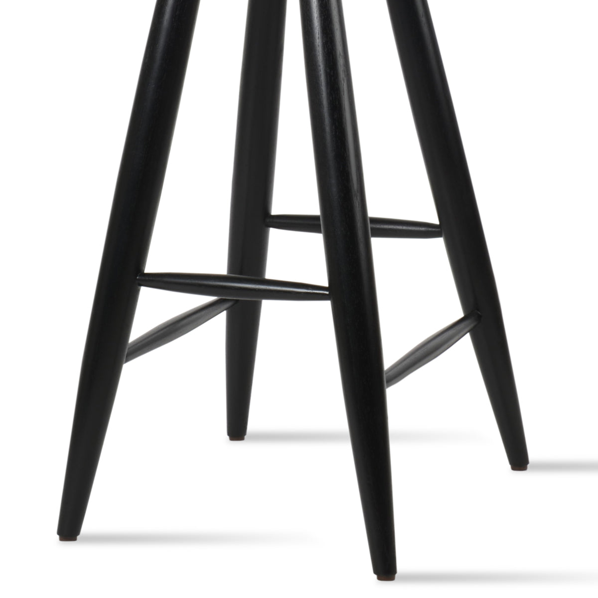Avanos Baba Wood Stool by SohoConcept, showing closeup view of teak wenge wood for avanos baba wood stool.