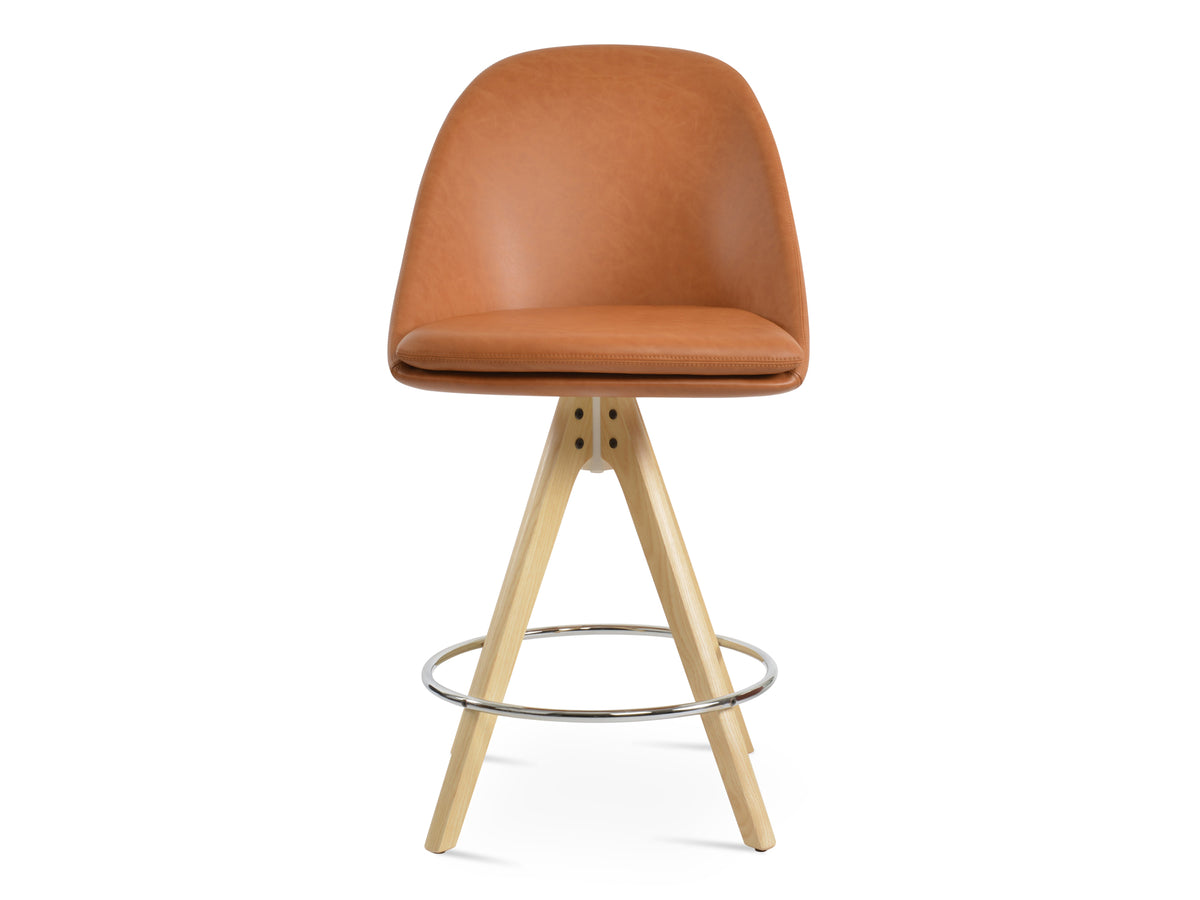 Avanos Pyramid Stools by SohoConcept, showing front view of pyramid stool.