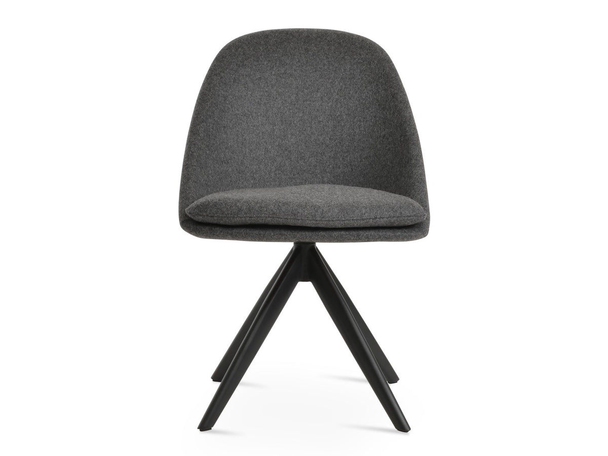 Avanos Sword Dining Swivel Chair by SohoConcept, showing front view of sword dining swivel chair.
